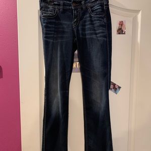 Silver boot cut jeans